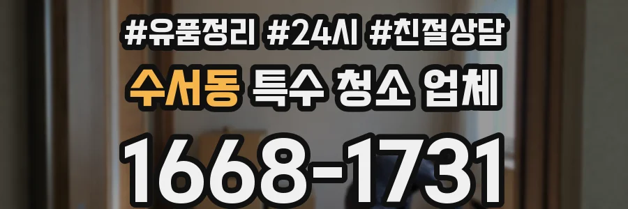 수서동 특수 청소 업체