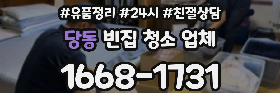 당동 빈집 청소 업체