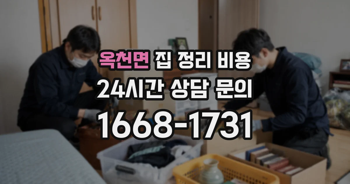 옥천면 집 정리 비용