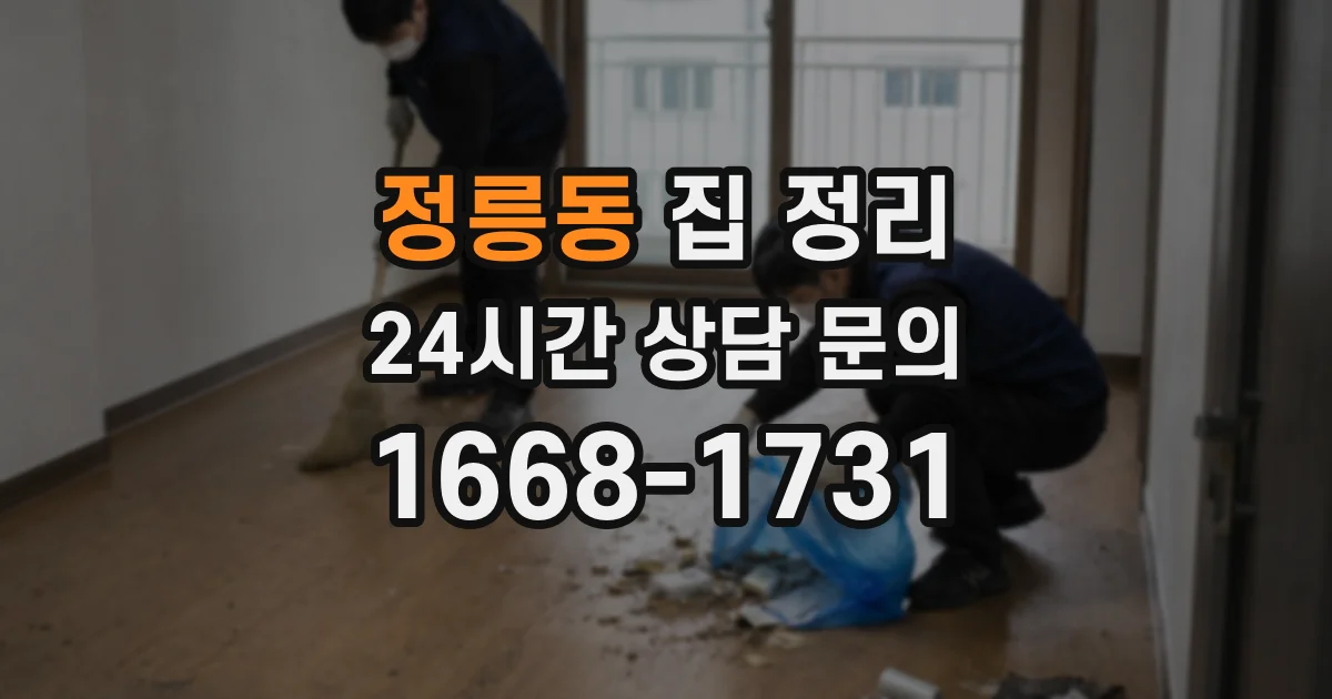 정릉동 집 정리