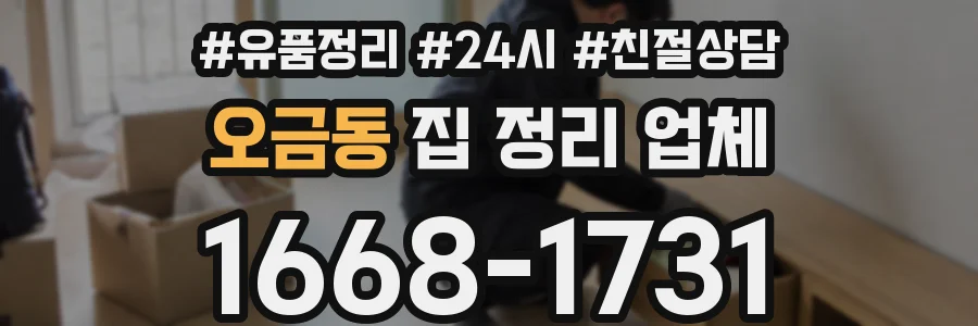 오금동 집 정리 업체