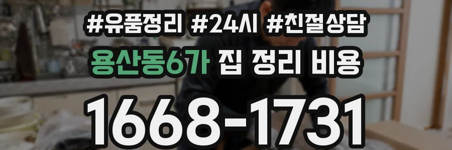 용산동6가 집 정리 비용
