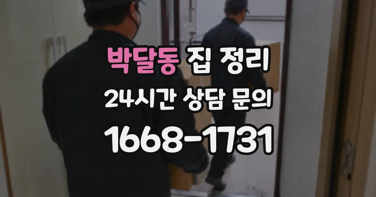 박달동 집 정리