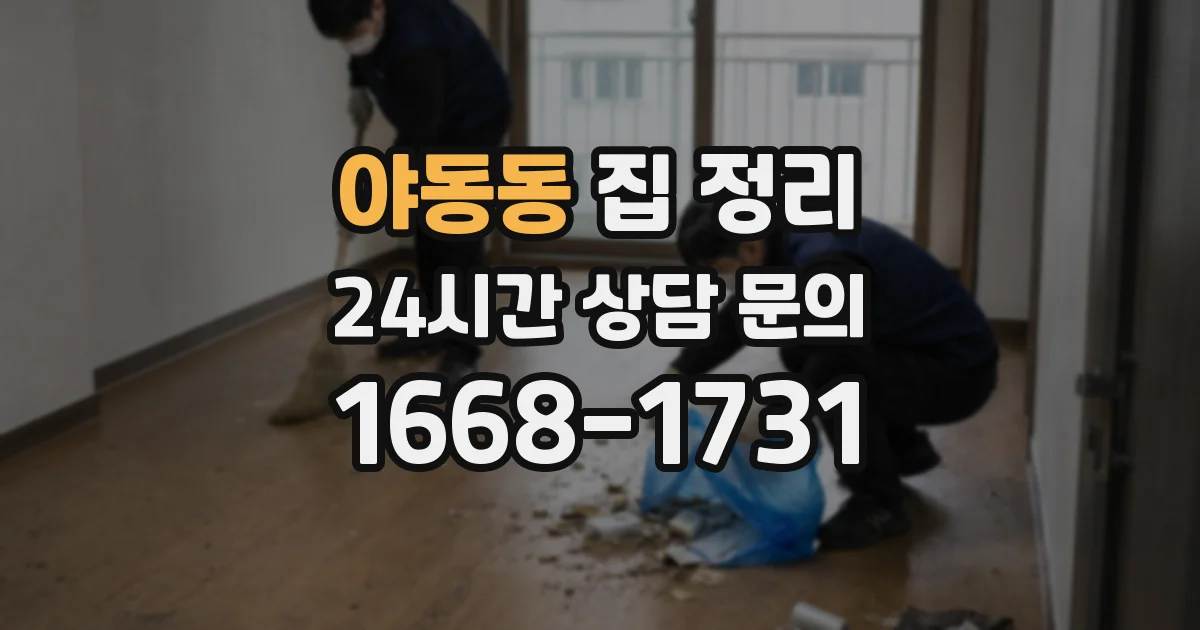 야동동 집 정리