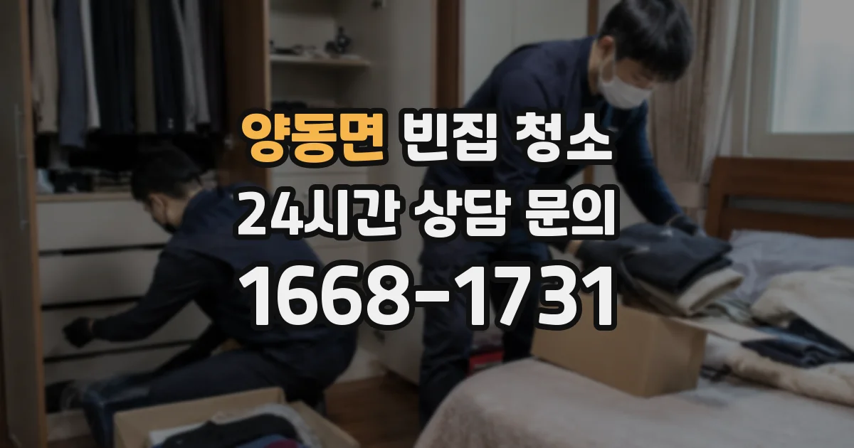 양동면 빈집 청소