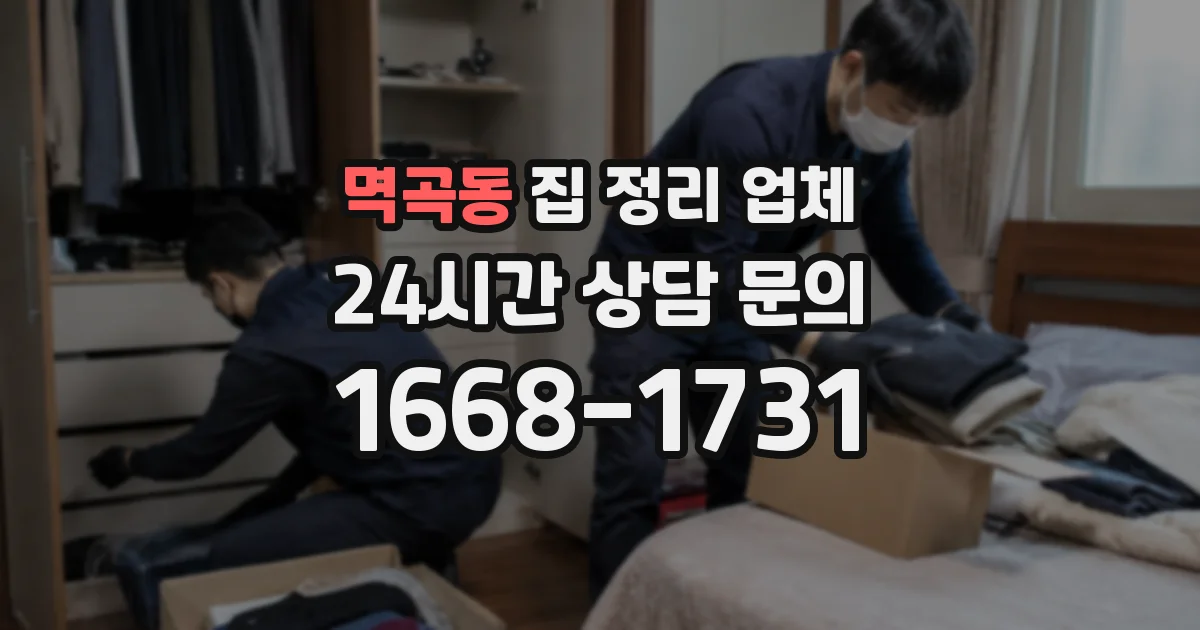 멱곡동 집 정리 업체