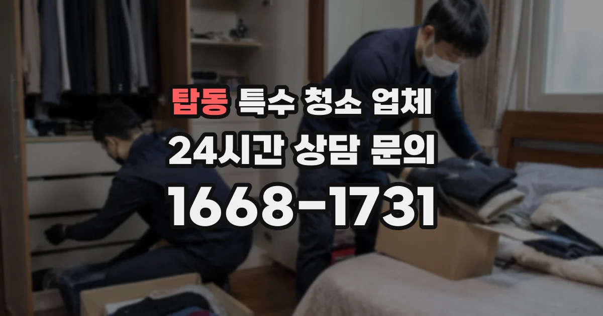 탑동 특수 청소 업체