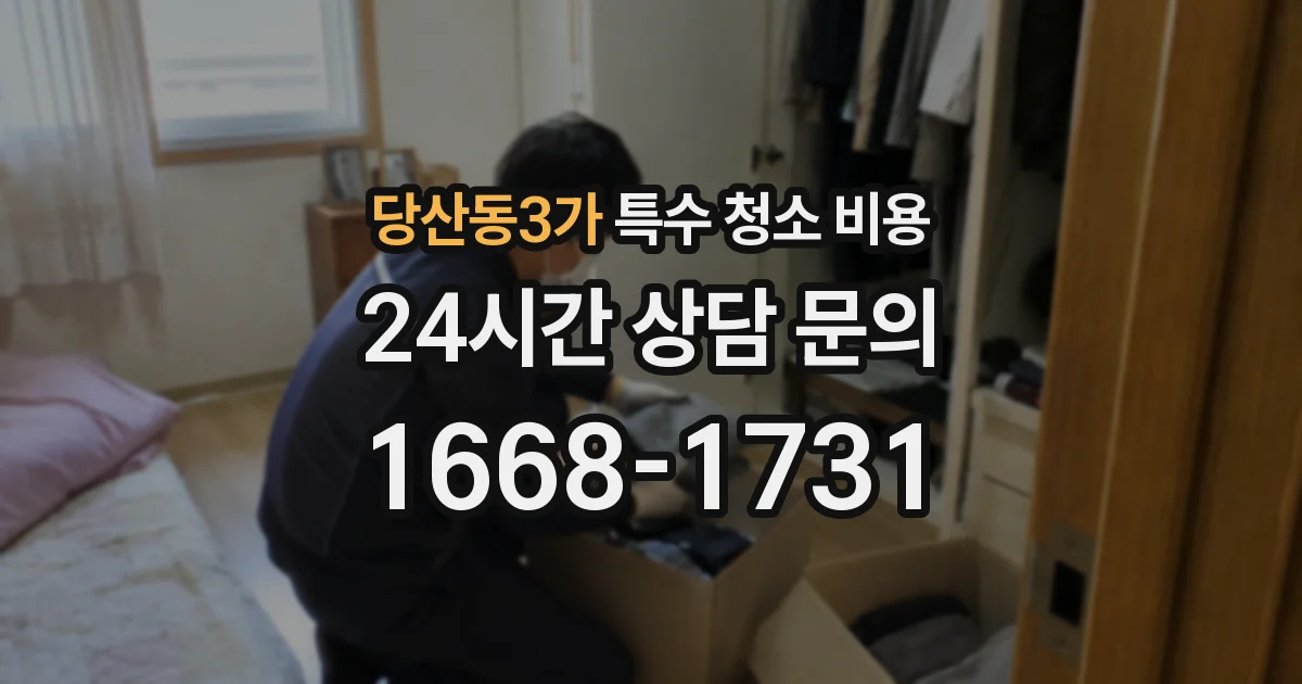 당산동3가 특수 청소 비용