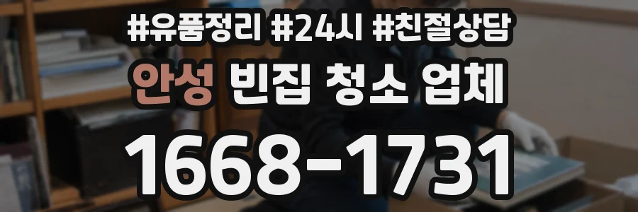 안성 빈집 청소 업체