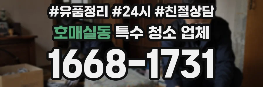 호매실동 특수 청소 업체