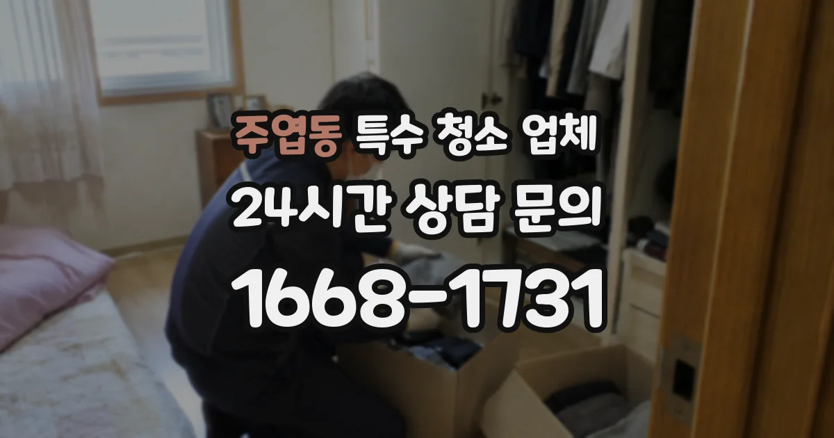 주엽동 특수 청소 업체