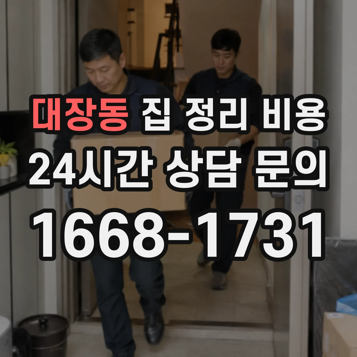 대장동 집 정리 비용