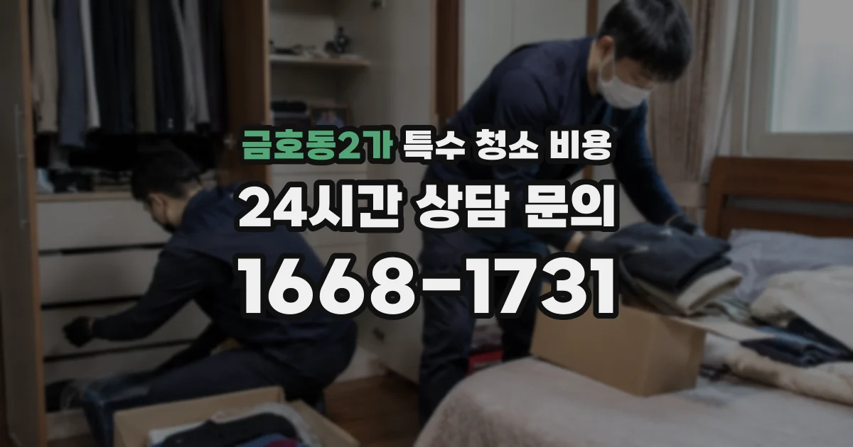 금호동2가 특수 청소 비용
