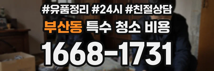 부산동 특수 청소 비용