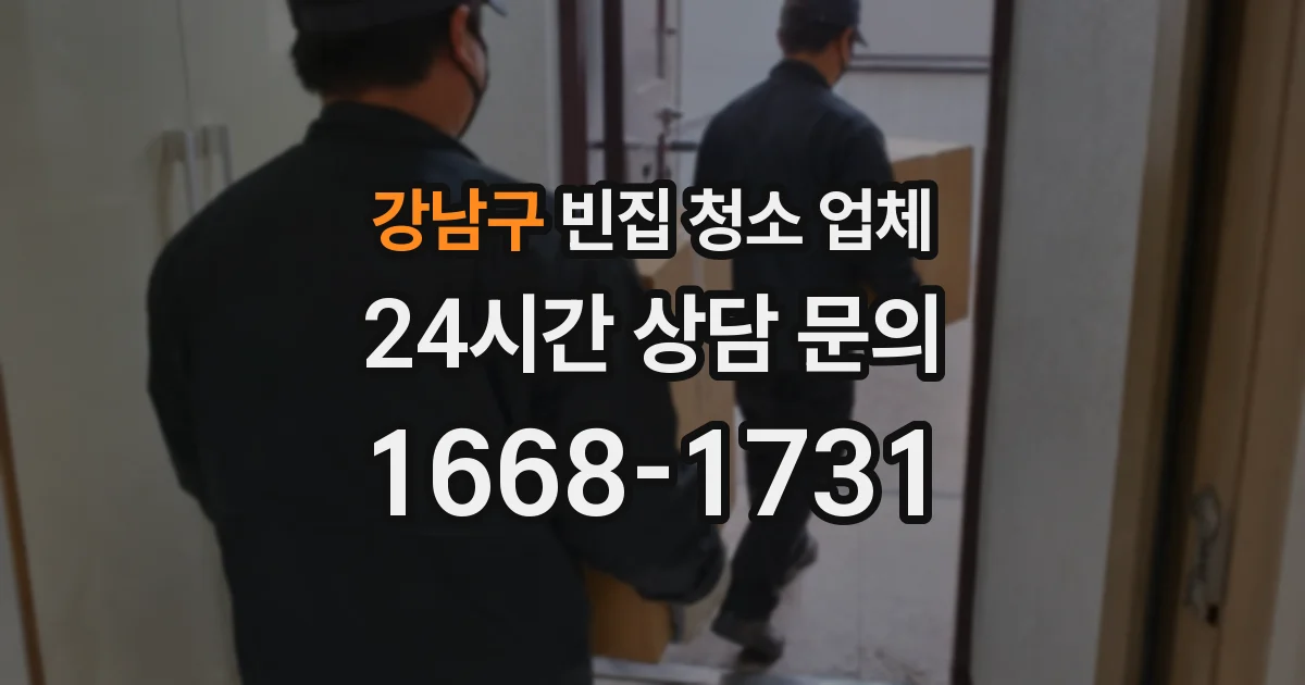 강남구 빈집 청소 업체