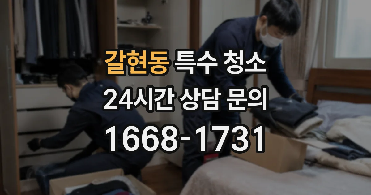 갈현동 특수 청소