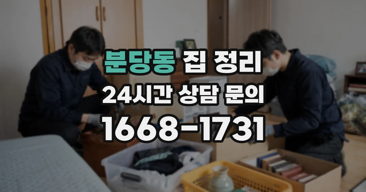 분당동 집 정리