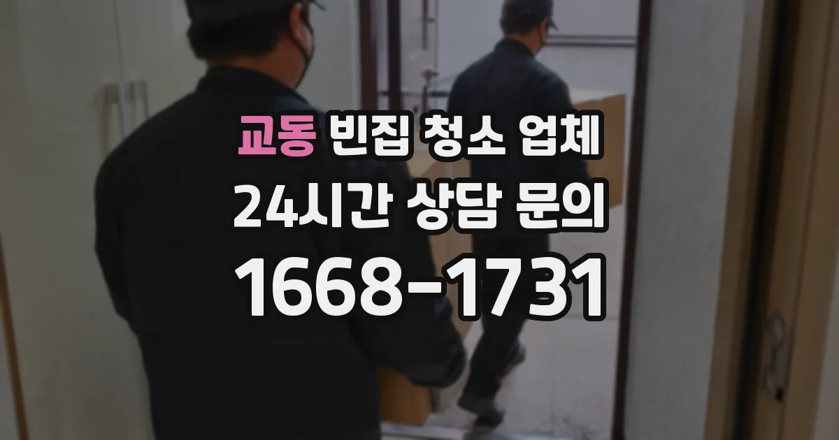 교동 빈집 청소 업체