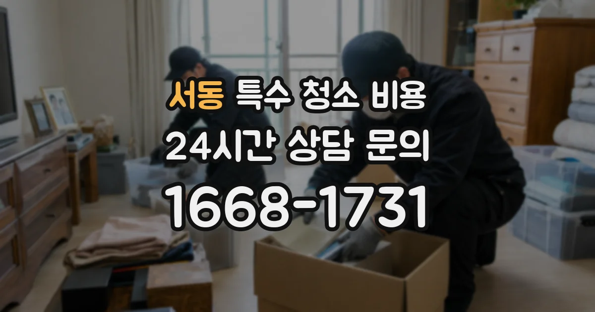 서동 특수 청소 비용