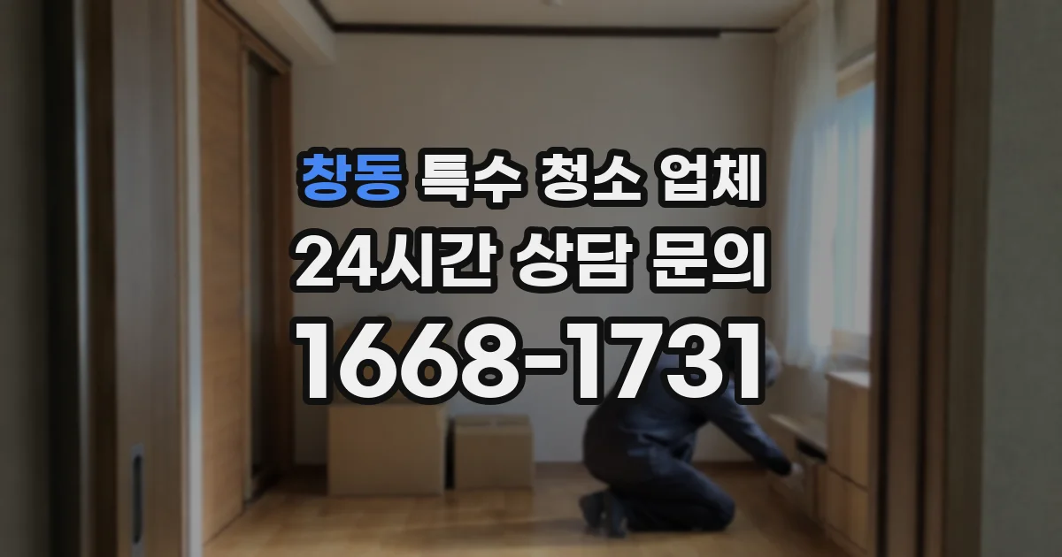 창동 특수 청소 업체