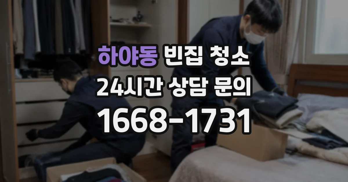 하야동 빈집 청소