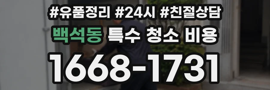 백석동 특수 청소 비용