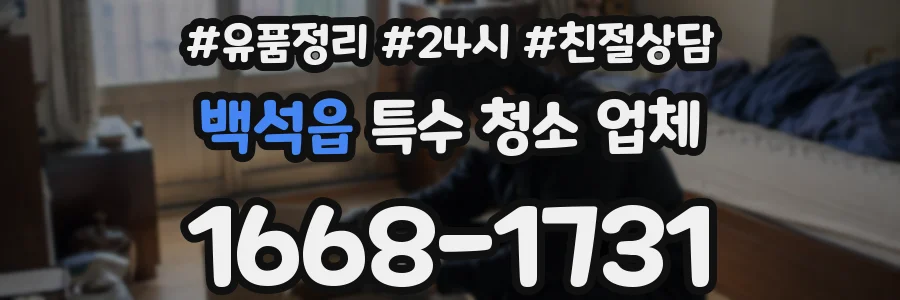 백석읍 특수 청소 업체