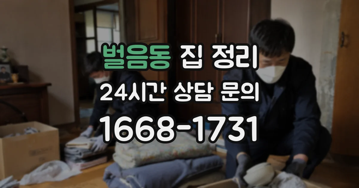 벌음동 집 정리