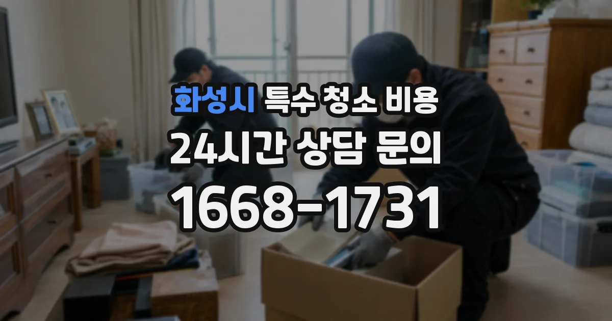 화성시 특수 청소 비용