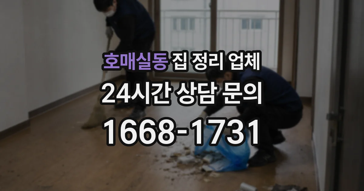 호매실동 집 정리 업체