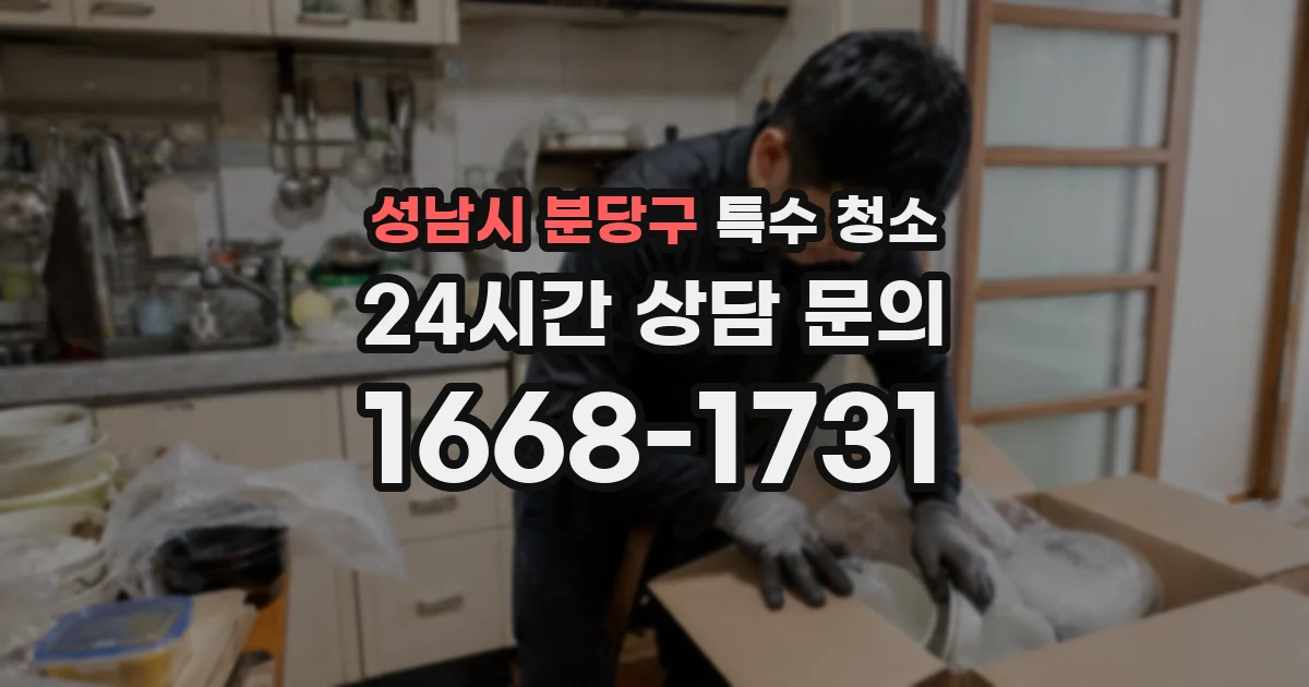 성남시 분당구 특수 청소