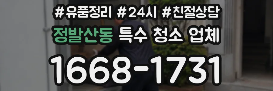 정발산동 특수 청소 업체