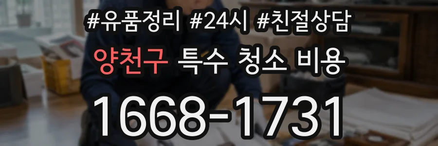 양천구 특수 청소 비용