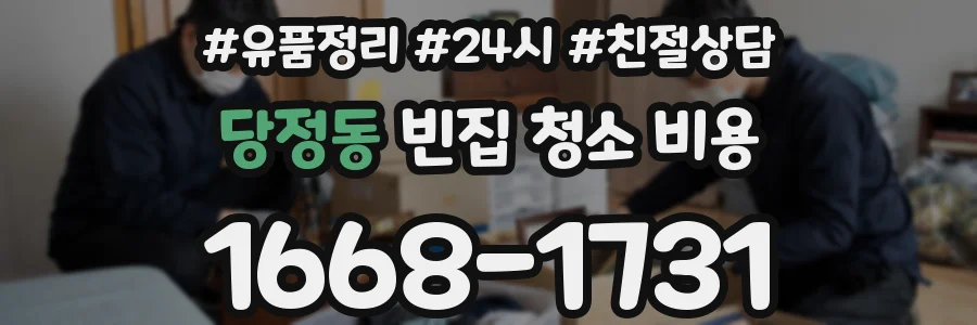 당정동 빈집 청소 비용