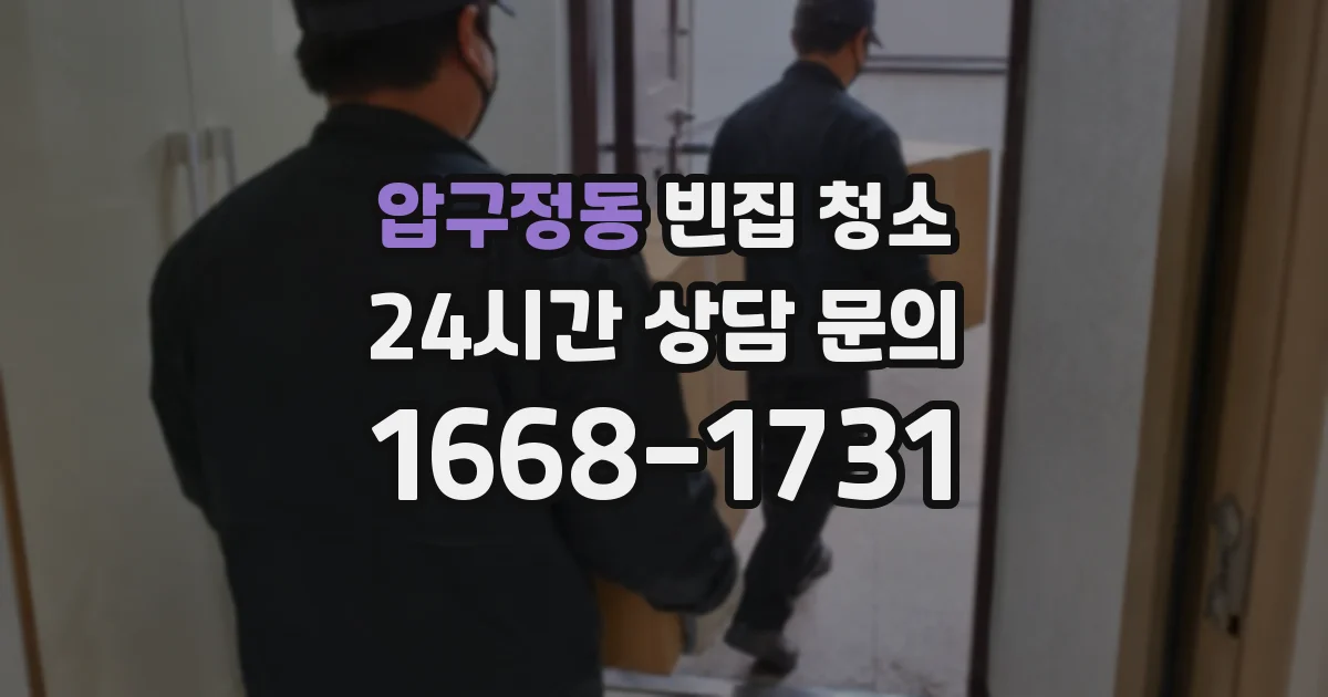 압구정동 빈집 청소