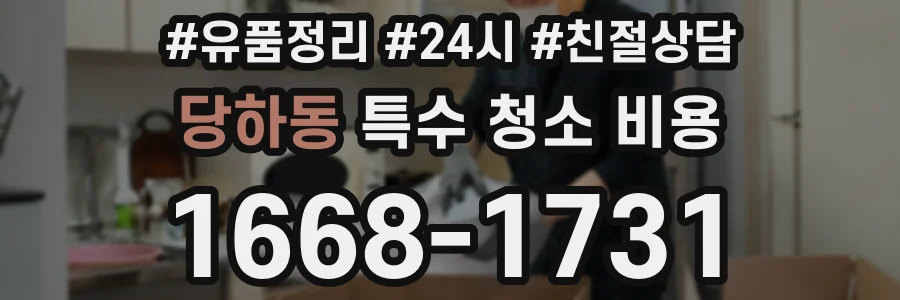당하동 특수 청소 비용