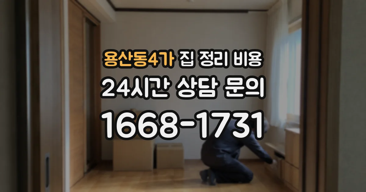 용산동4가 집 정리 비용