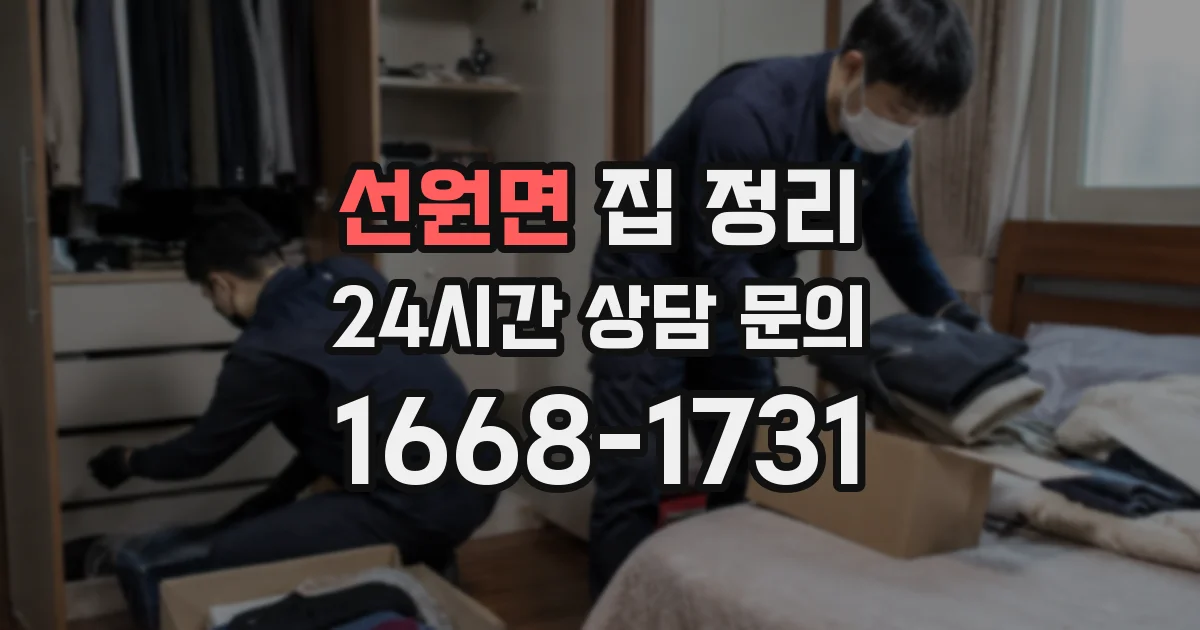 선원면 집 정리