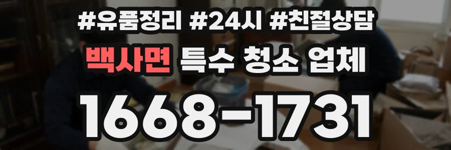 백사면 특수 청소 업체