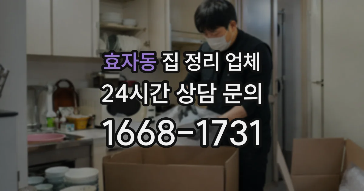 효자동 집 정리 업체