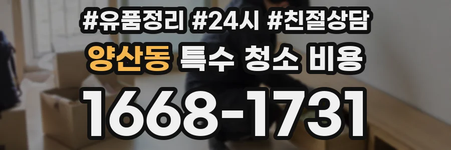 양산동 특수 청소 비용