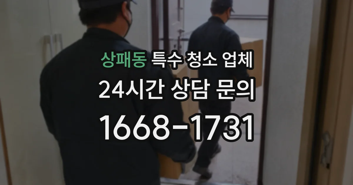 상패동 특수 청소 업체