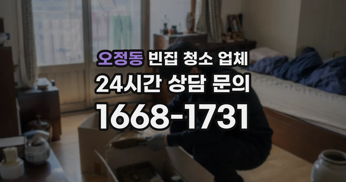 오정동 빈집 청소 업체