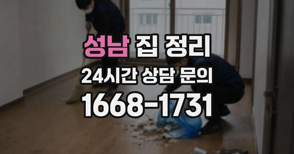 성남 집 정리