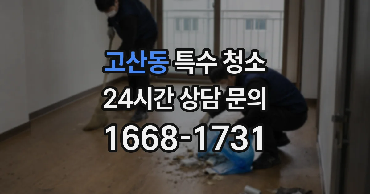 고산동 특수 청소
