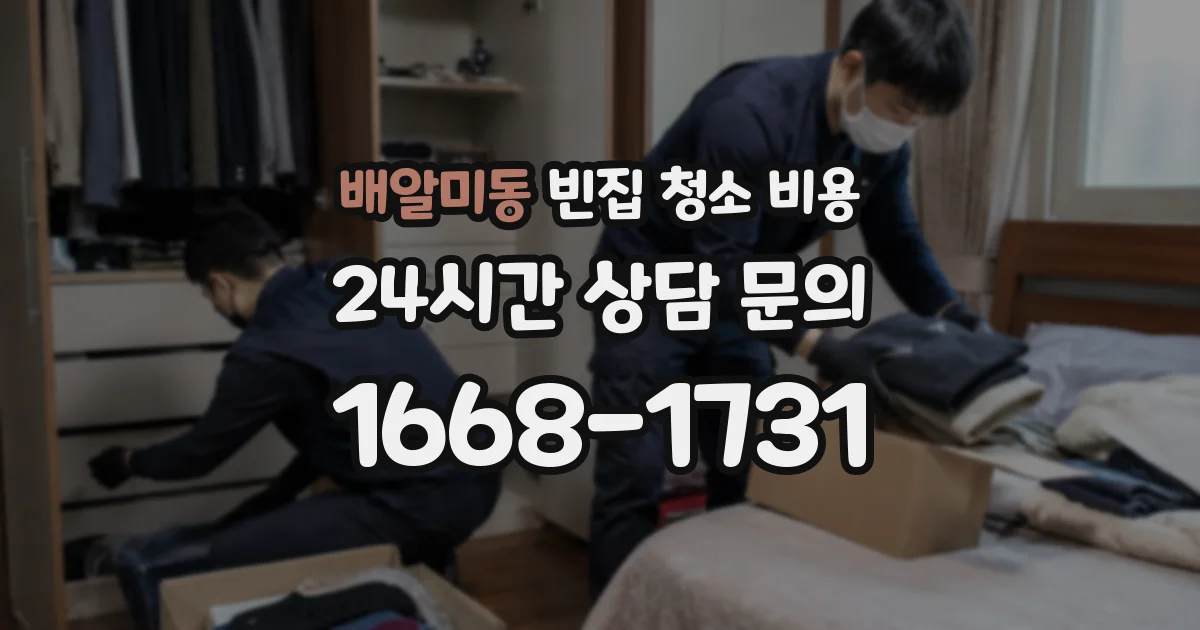 배알미동 빈집 청소 비용