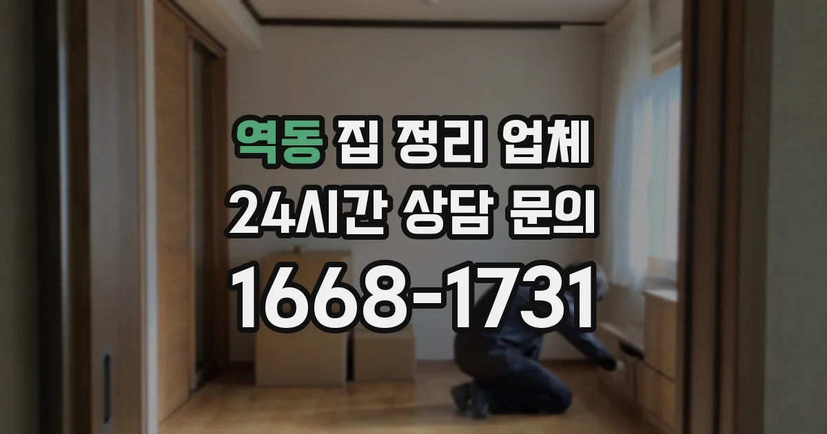 역동 집 정리 업체
