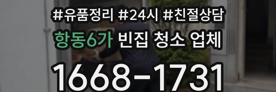 항동6가 빈집 청소 업체