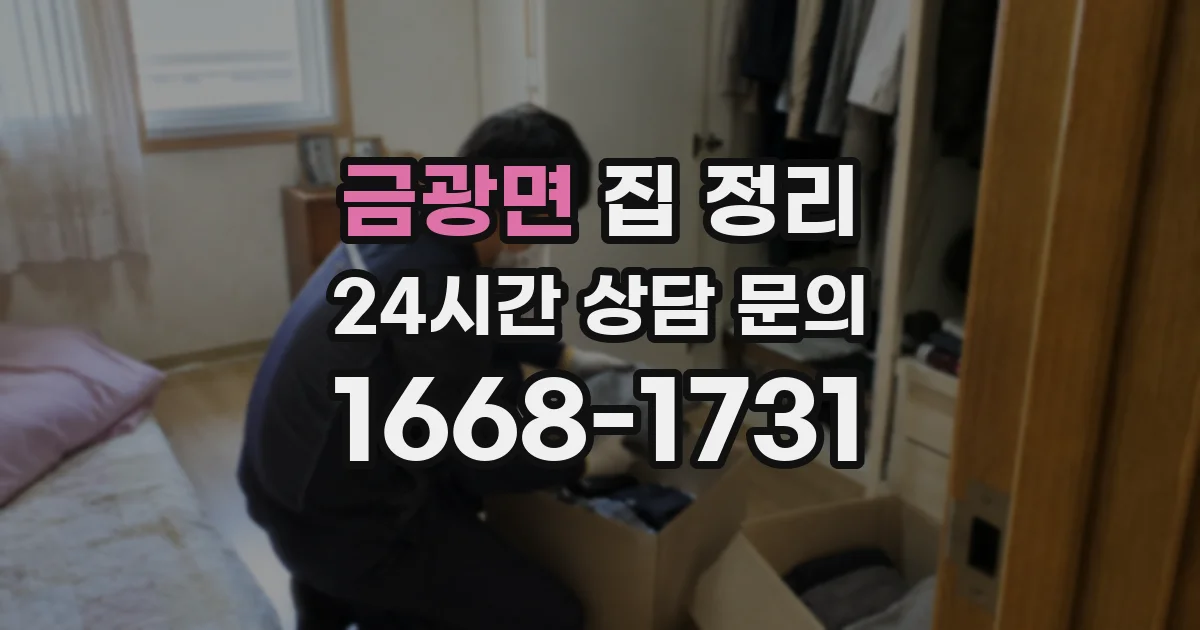 금광면 집 정리
