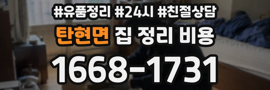 탄현면 집 정리 비용